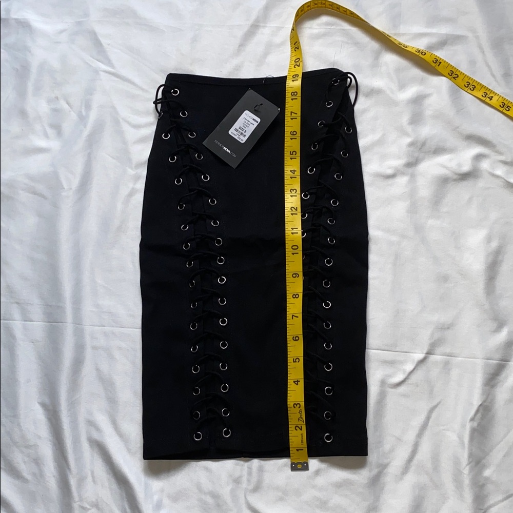 Fashion Nova Black Lace-Up Pencil Skirt - Picture 12 of 12